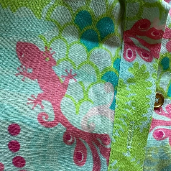 Lilly Pulitzer Multicolor Women Gold Button Down Long Sleeved Shirt 8. Set Of 2 - Picture 10 of 15